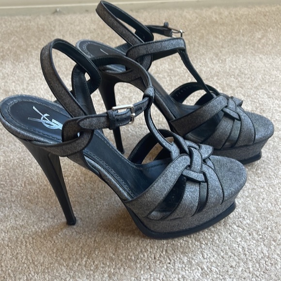 YSL Yves Saint Laurent Tribute Sandals 38 - Picture 3 of 6
